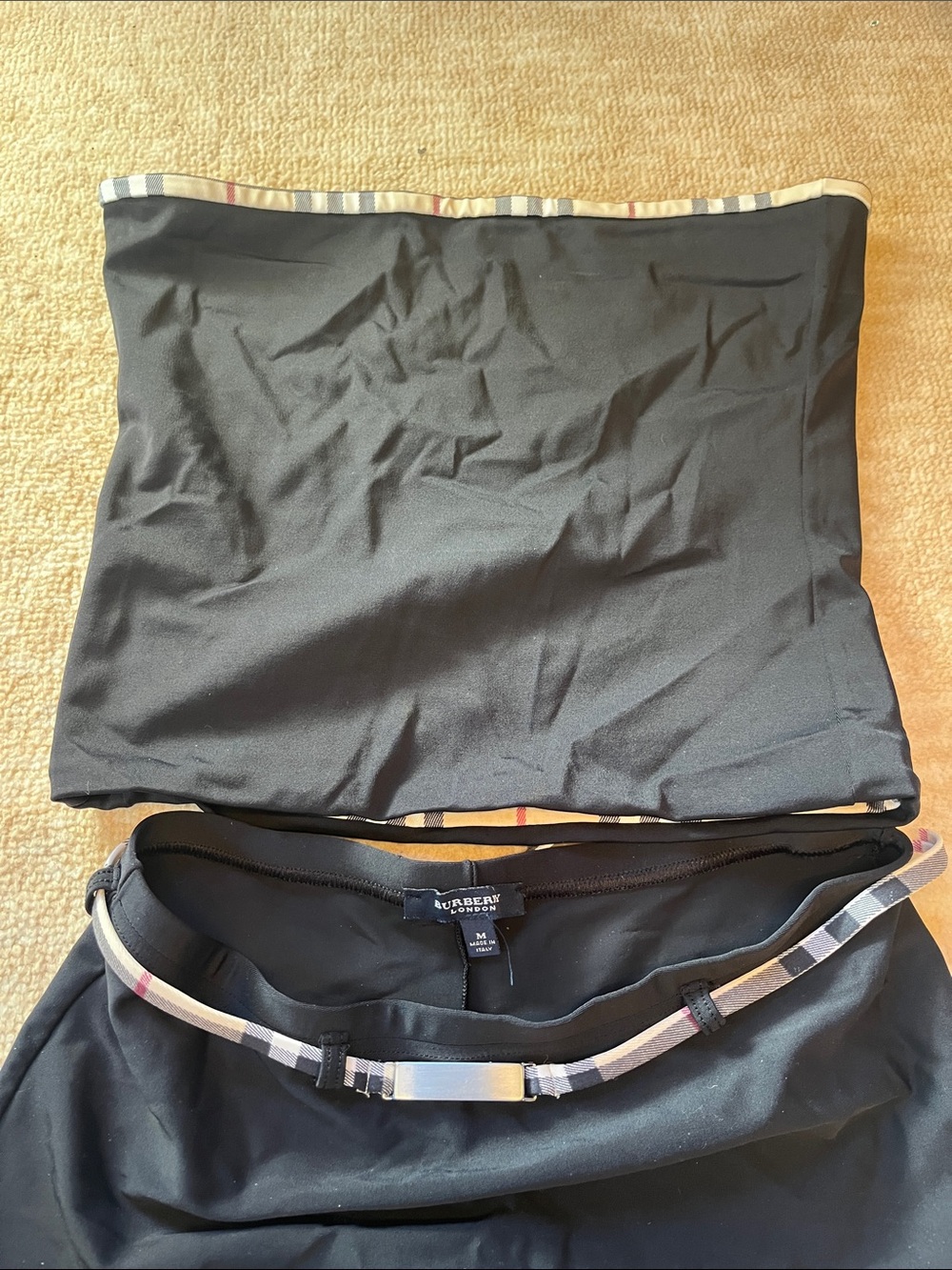 Burberry Bathing Suit with Vintage Nova Check Strapless Top/Reversible Top - Picture 5 of 5